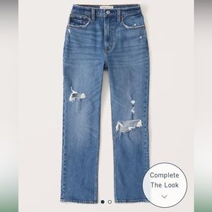 COPY - A&F Ankle Straight Curve Love Jean